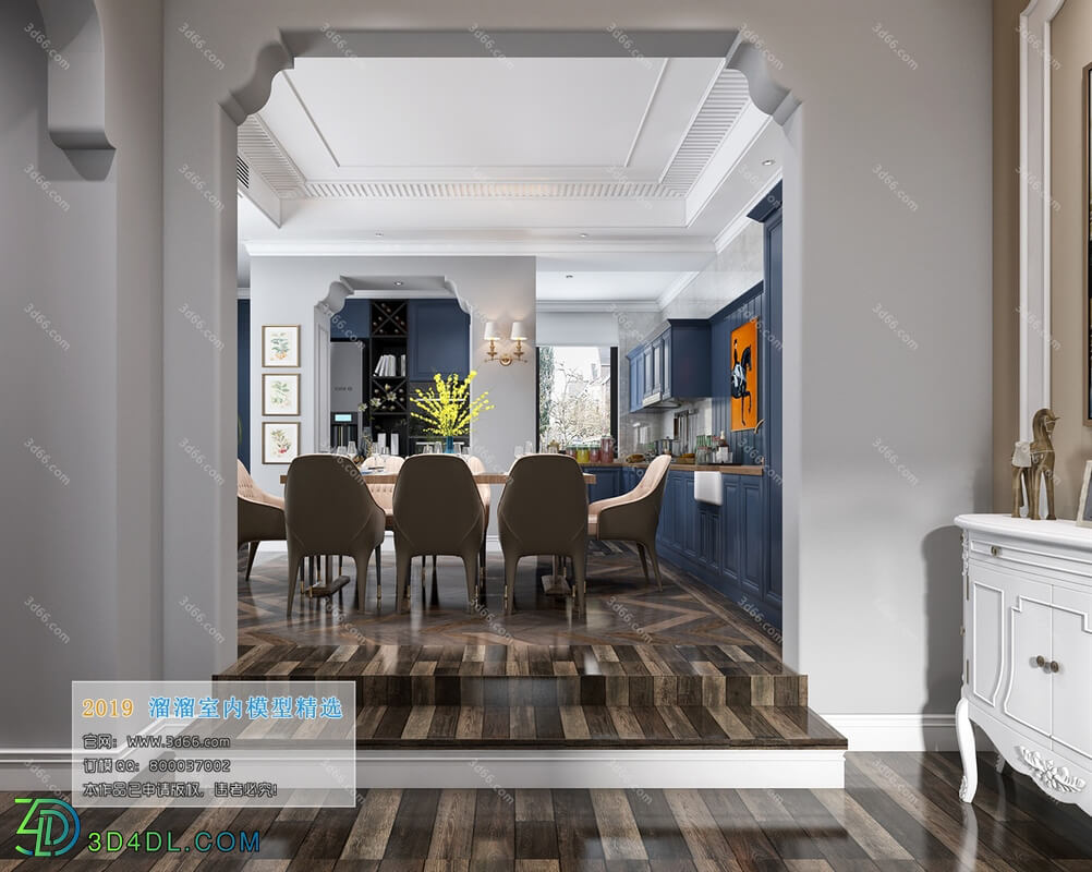 3D66 2019 Dining Room & Kitchen European style D006