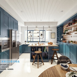 3D66 2019 Dining Room & Kitchen Industrial style H001 