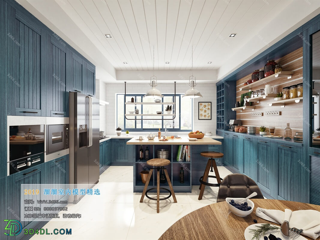 3D66 2019 Dining Room & Kitchen Industrial style H001