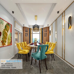 3D66 2019 Dining Room & Kitchen Mix style J003 