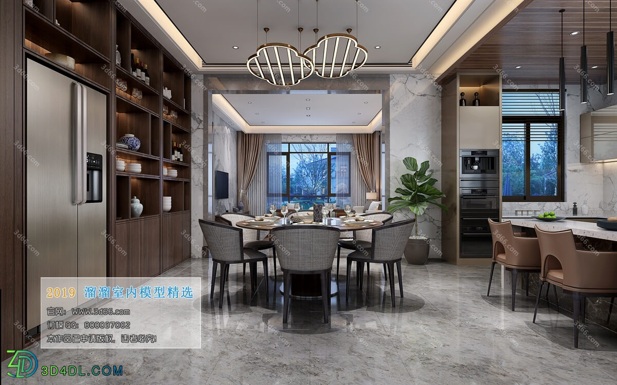 3D66 2019 Dining Room & Kitchen Modern style A002