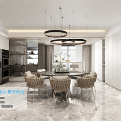 3D66 2019 Dining Room & Kitchen Modern style A005 
