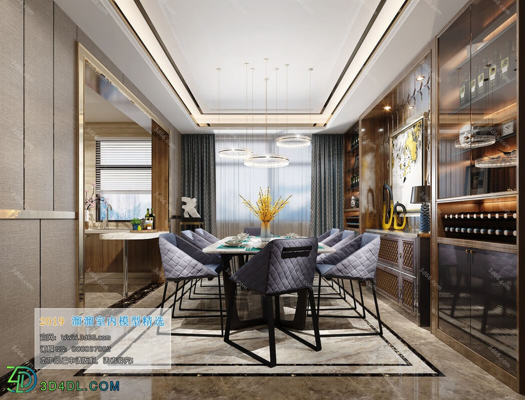 3D66 2019 Dining Room & Kitchen Modern style A006