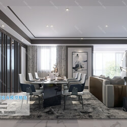 3D66 2019 Dining Room & Kitchen Modern style A023 