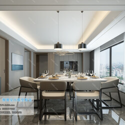 3D66 2019 Dining Room & Kitchen Modern style A034 