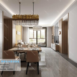 3D66 2019 Dining Room & Kitchen Modern style A038 