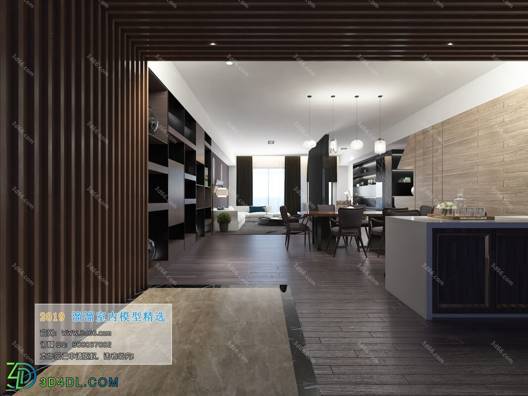 3D66 2019 Dining Room & Kitchen Modern style A049