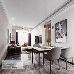 3D66 2019 Dining Room & Kitchen Modern style A053 
