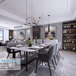 3D66 2019 Dining Room & Kitchen Modern style A057 