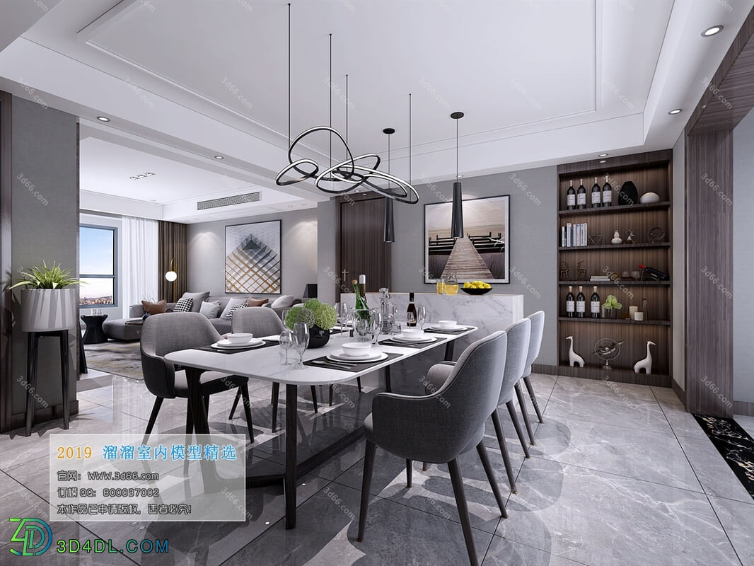 3D66 2019 Dining Room & Kitchen Modern style A057