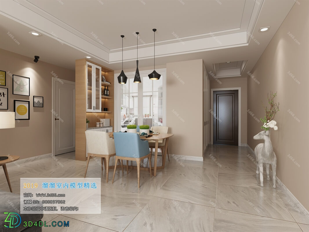 3D66 2019 Dining Room & Kitchen Nordic style M005