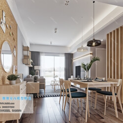 3D66 2019 Dining Room & Kitchen Nordic style M014 