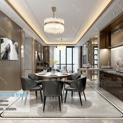3D66 2019 Dining Room & Kitchen Postmodern style B002 