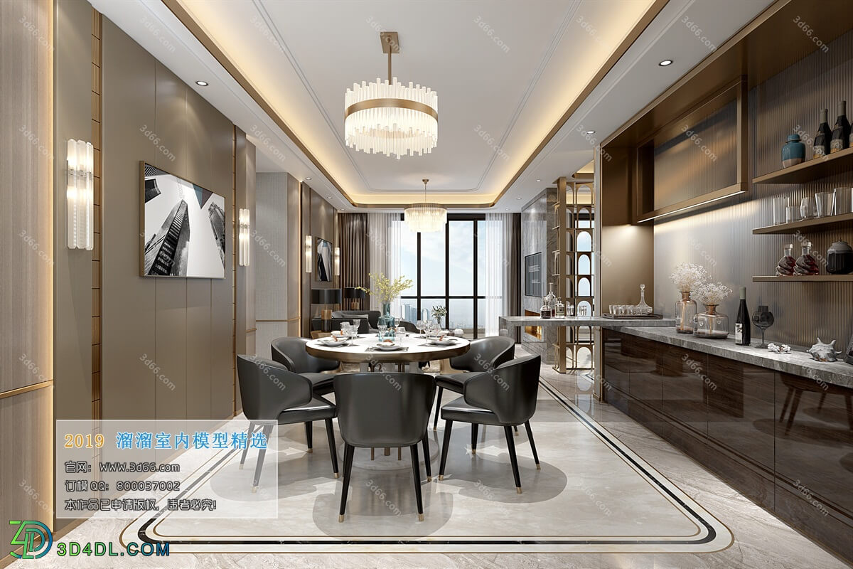 3D66 2019 Dining Room & Kitchen Postmodern style B002