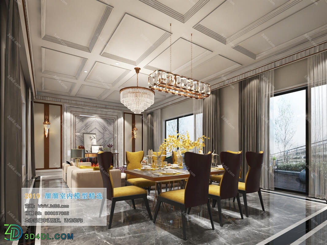 3D66 2019 Dining Room & Kitchen Postmodern style B004