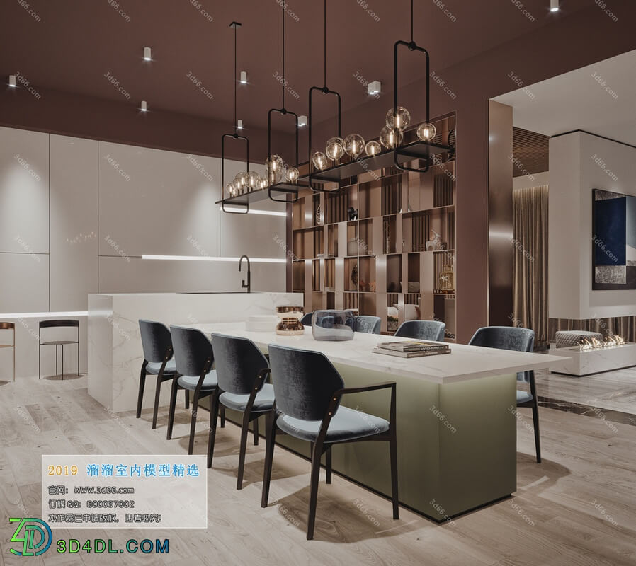 3D66 2019 Dining Room & Kitchen Postmodern style B006