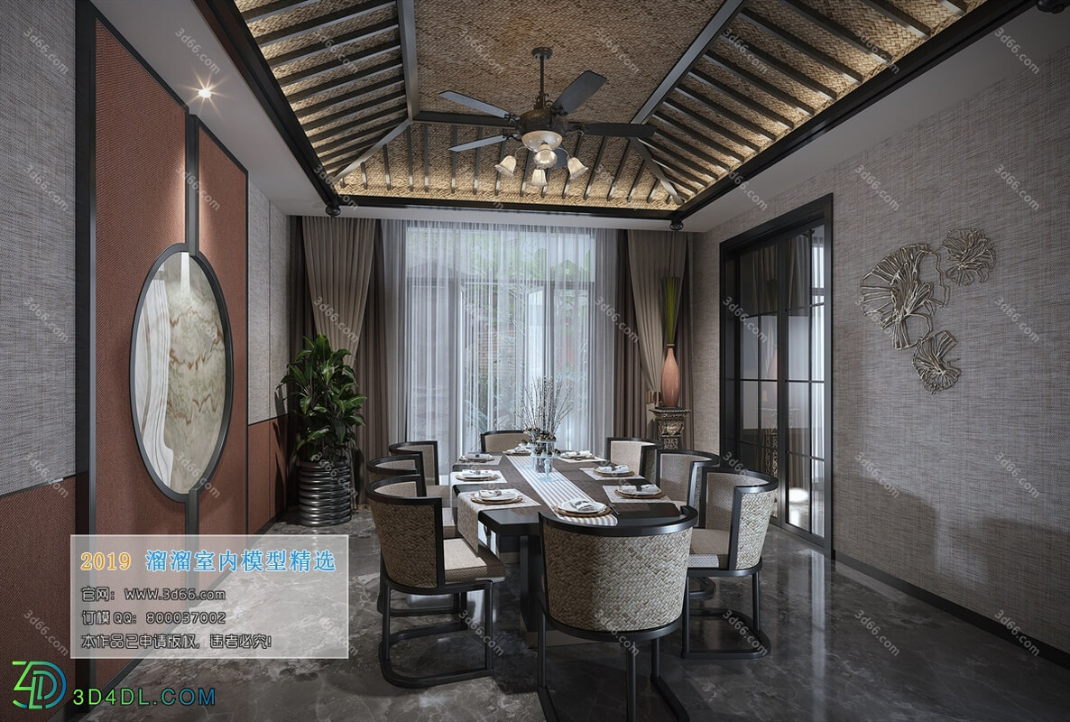 3D66 2019 Dining Room & Kitchen Southeast Asian style F001