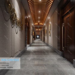 3D66 2019 Elevator Lobby & Aisle Chinese style C006 