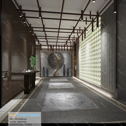 3D66 2019 Elevator Lobby & Aisle Chinese style C018 