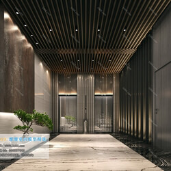 3D66 2019 Elevator Lobby & Aisle Chinese style C020 