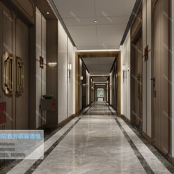 3D66 2019 Elevator Lobby & Aisle Chinese style C028 