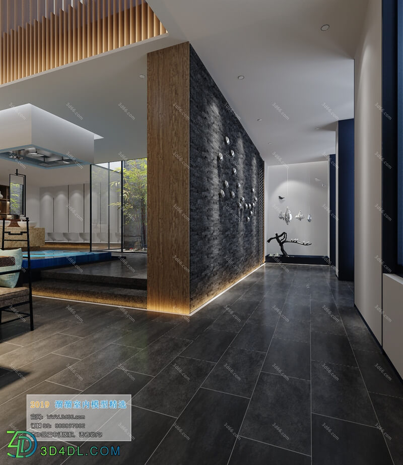 3D66 2019 Elevator Lobby & Aisle Chinese style C030