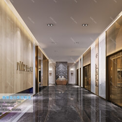3D66 2019 Elevator Lobby & Aisle Modern style A001 