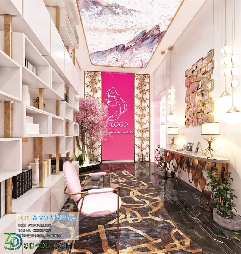 3D66 2019 Elevator Lobby & Aisle Postmodern style B005