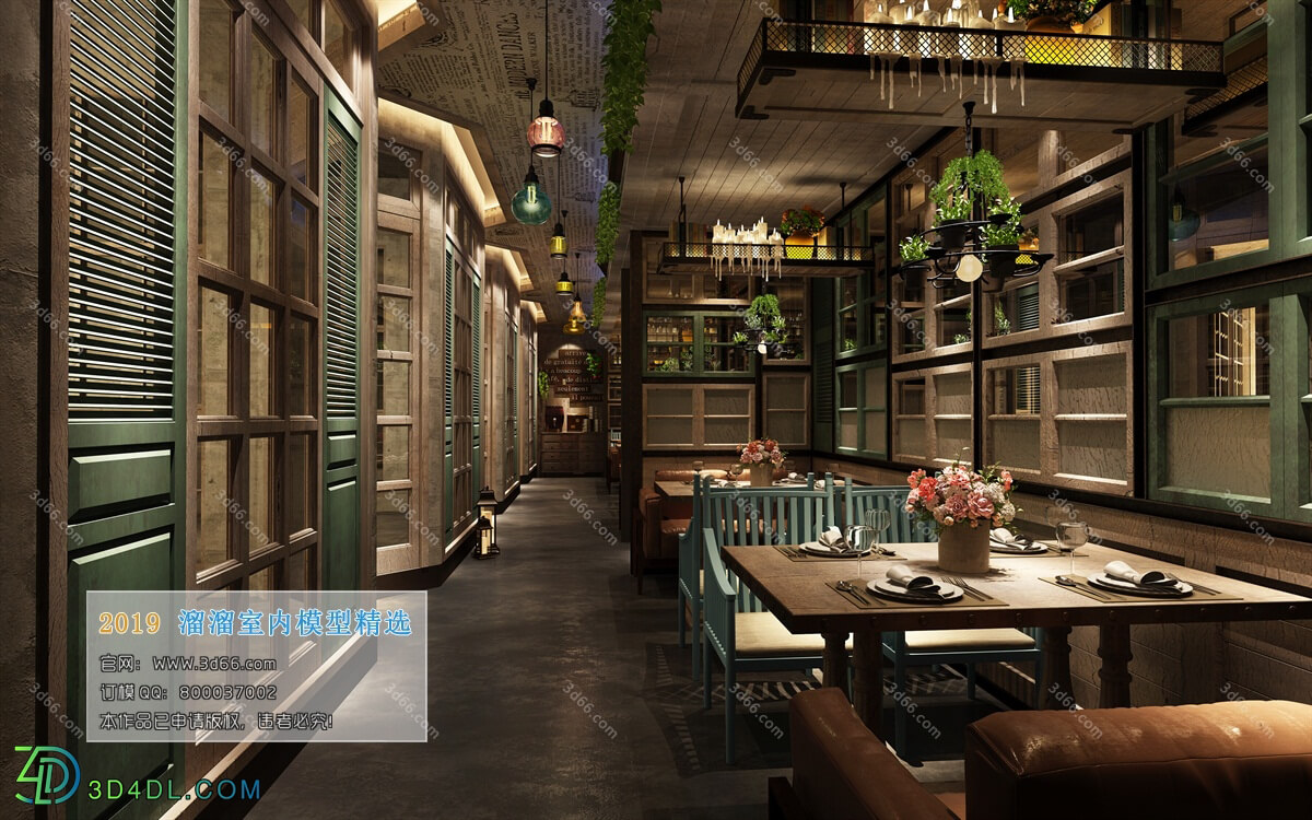 3D66 2019 Hotel & Teahouse & Cafe American style E001