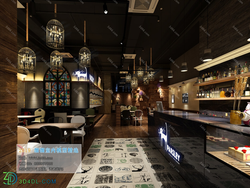 3D66 2019 Hotel & Teahouse & Cafe American style E003