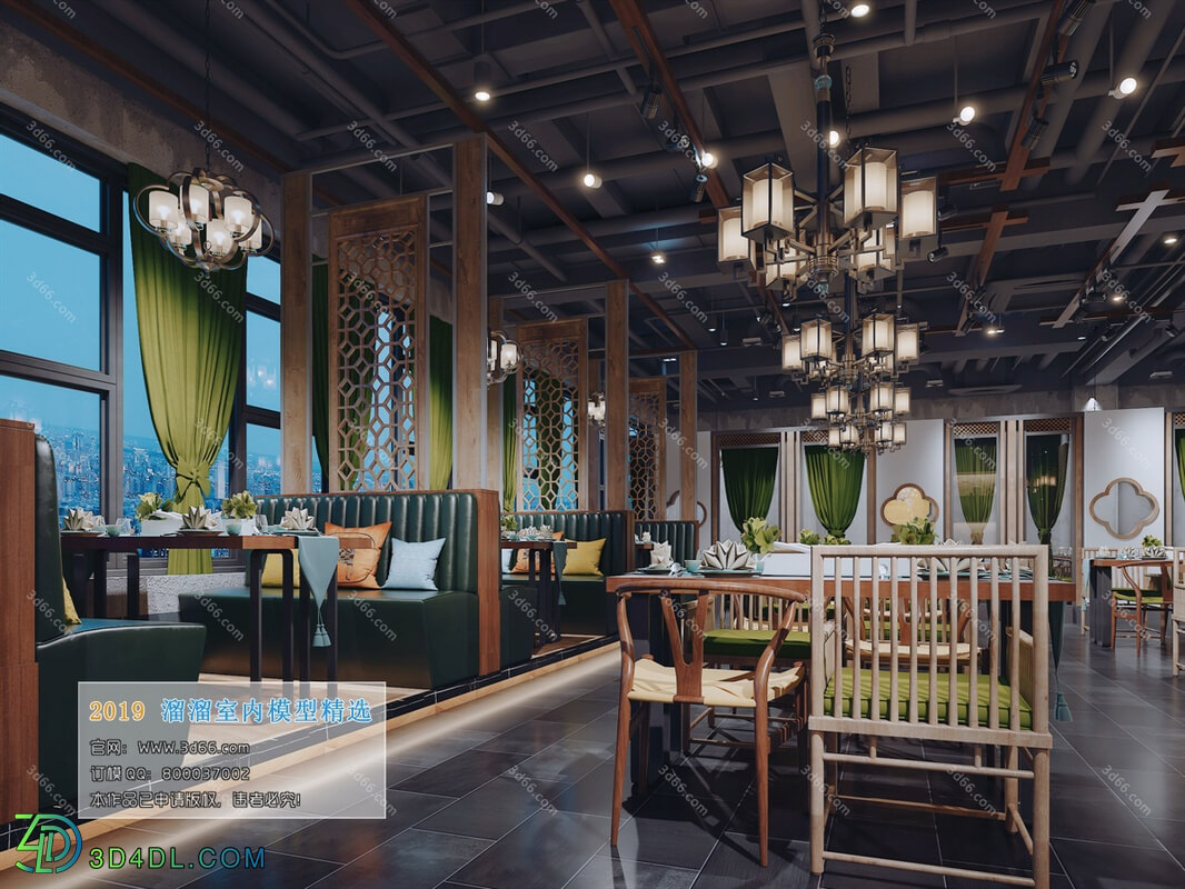 3D66 2019 Hotel & Teahouse & Cafe Chinese style C001