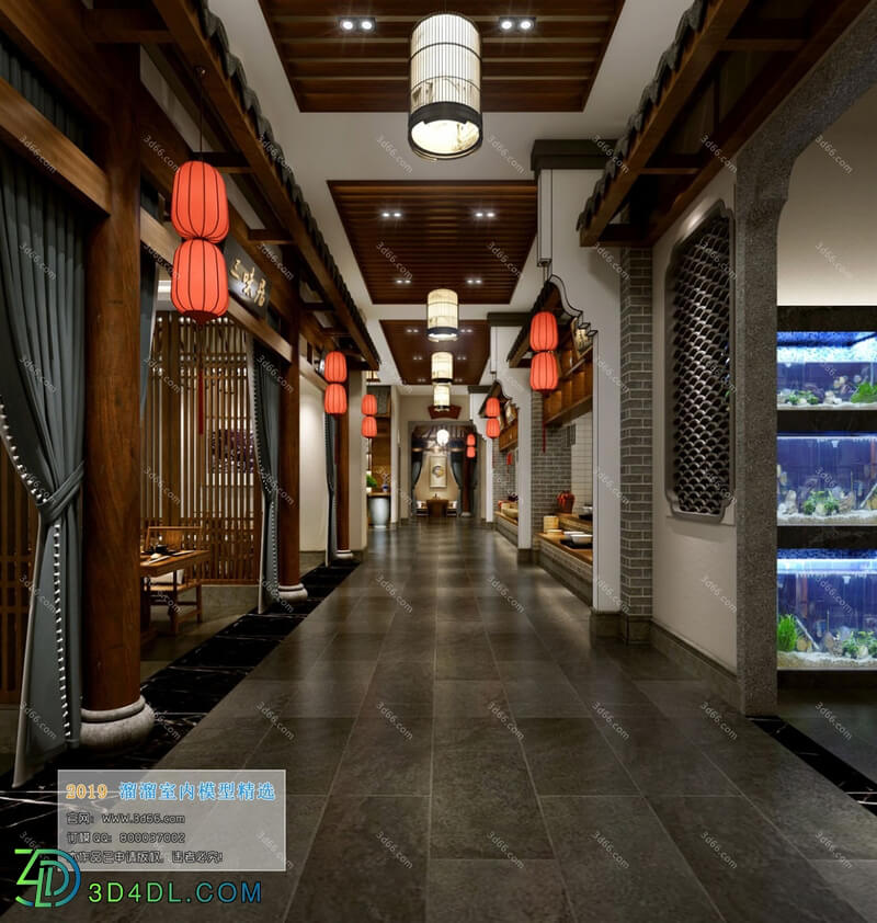3D66 2019 Hotel & Teahouse & Cafe Chinese style C004
