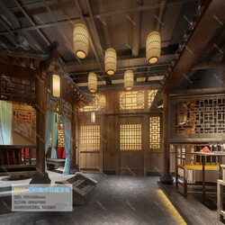 3D66 2019 Hotel & Teahouse & Cafe Chinese style C012 
