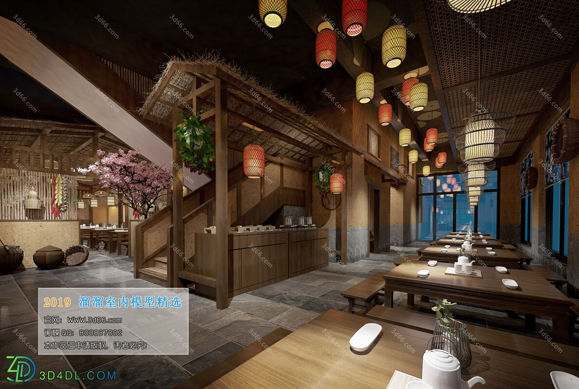 3D66 2019 Hotel & Teahouse & Cafe Chinese style C014