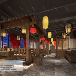 3D66 2019 Hotel & Teahouse & Cafe Chinese style C015 