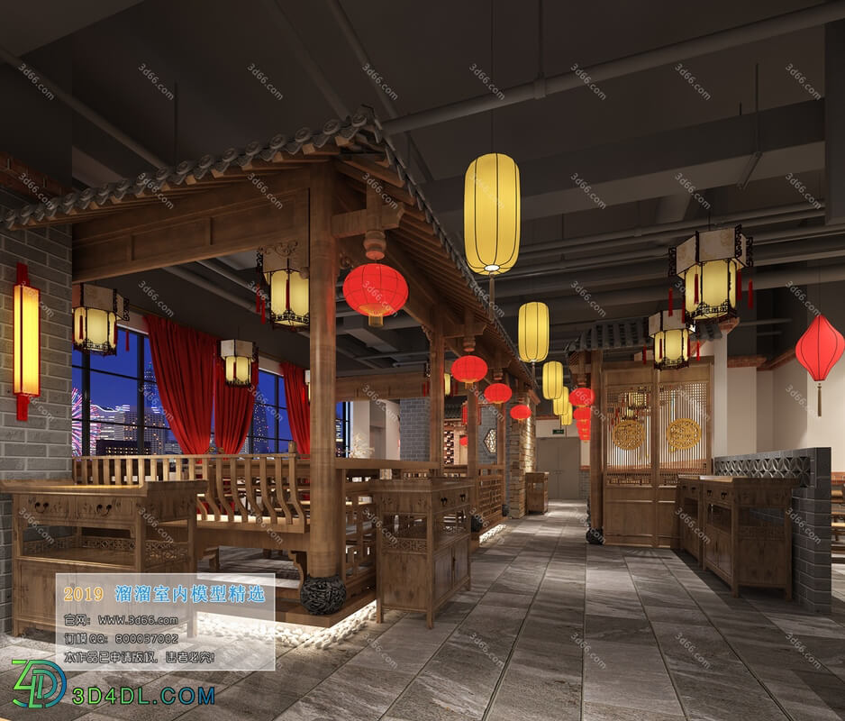 3D66 2019 Hotel & Teahouse & Cafe Chinese style C015