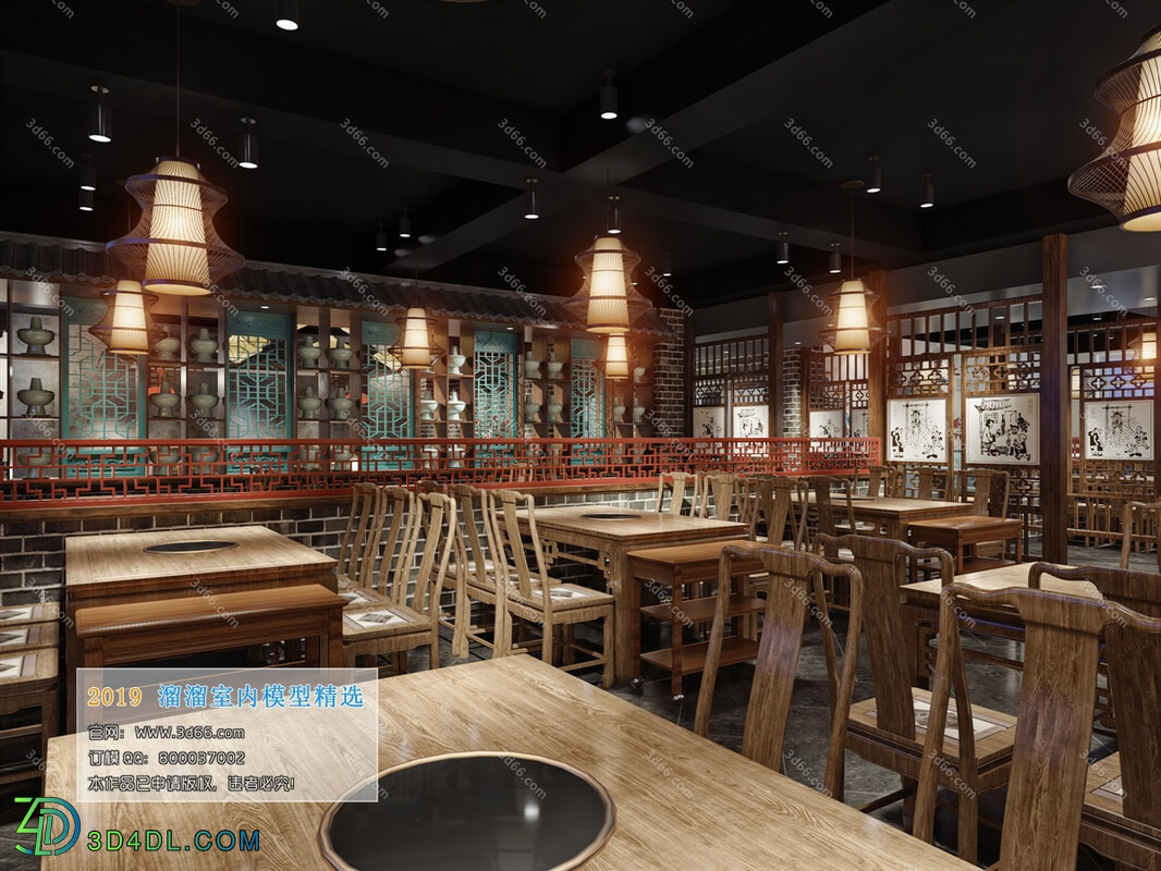 3D66 2019 Hotel & Teahouse & Cafe Chinese style C019