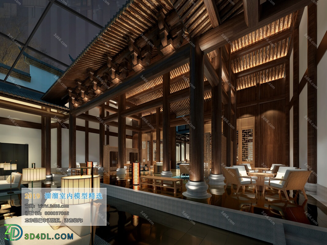 3D66 2019 Hotel & Teahouse & Cafe Chinese style C021