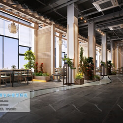 3D66 2019 Hotel & Teahouse & Cafe Chinese style C022 