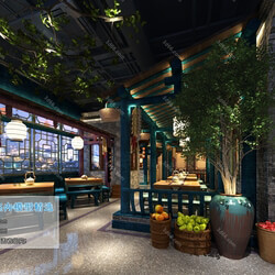 3D66 2019 Hotel & Teahouse & Cafe Chinese style C025 