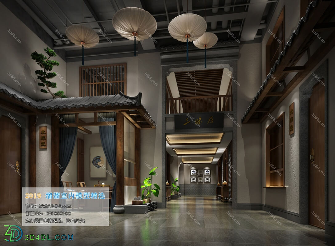 3D66 2019 Hotel & Teahouse & Cafe Chinese style C028