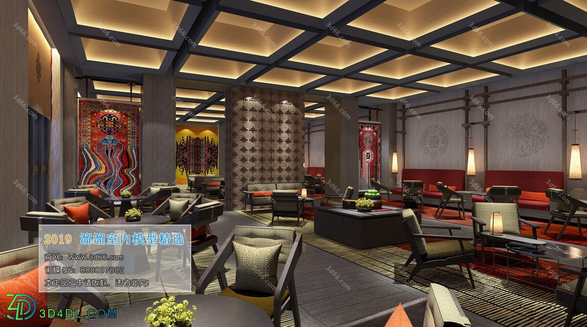 3D66 2019 Hotel & Teahouse & Cafe Chinese style C036
