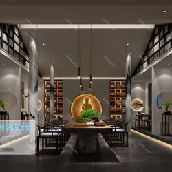3D66 2019 Hotel & Teahouse & Cafe Chinese style C037 