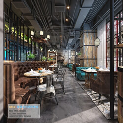 3D66 2019 Hotel & Teahouse & Cafe Industrial style H004 