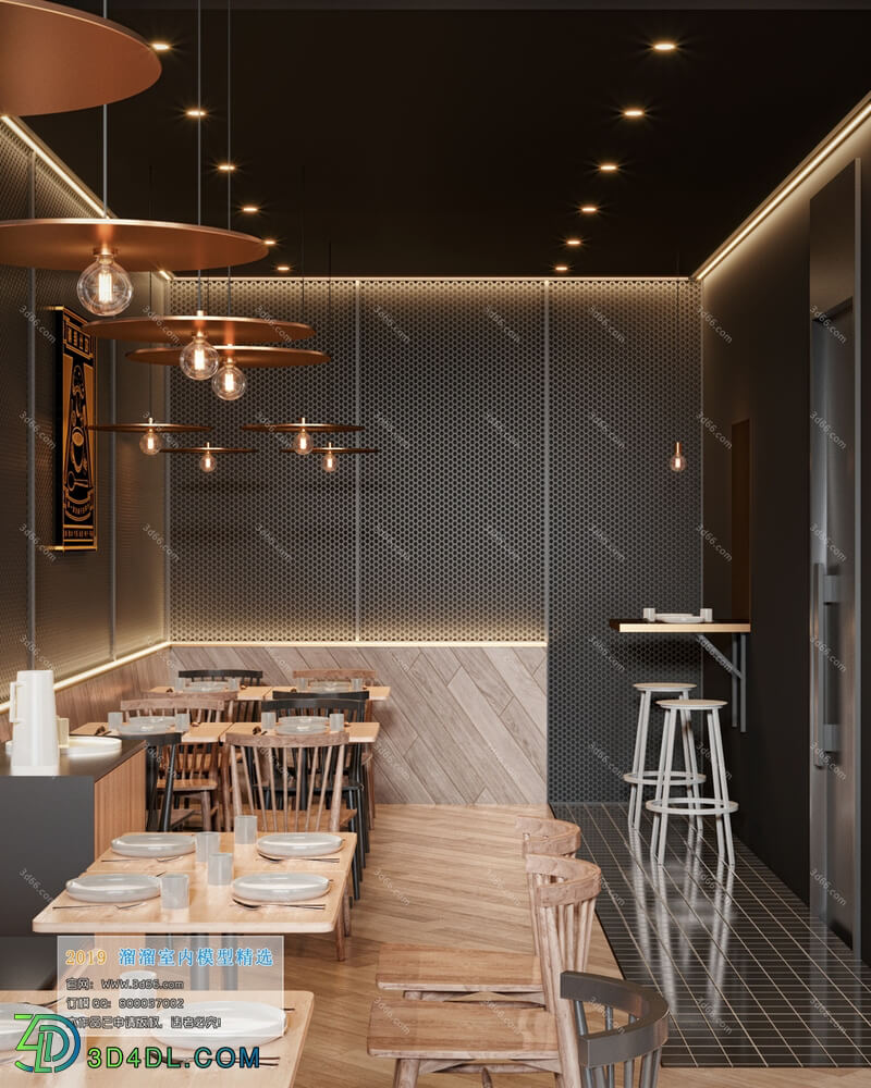 3D66 2019 Hotel & Teahouse & Cafe Industrial style H009