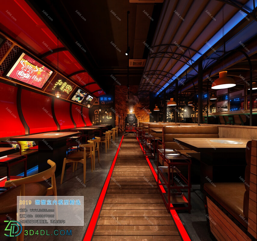 3D66 2019 Hotel & Teahouse & Cafe Industrial style H012