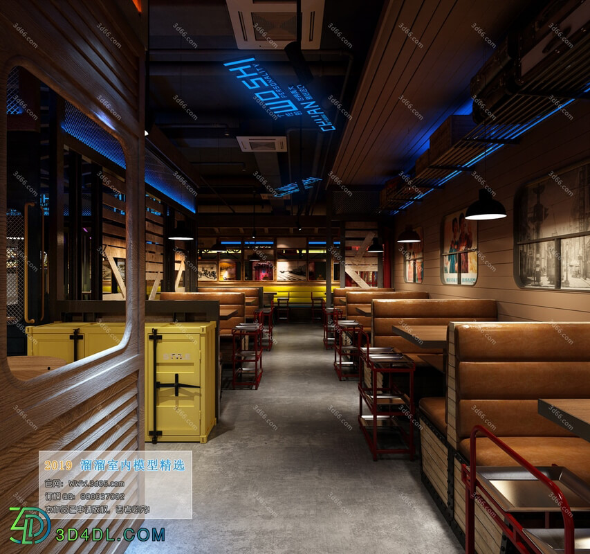 3D66 2019 Hotel & Teahouse & Cafe Industrial style H013