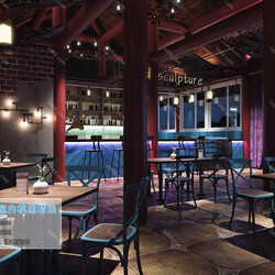 3D66 2019 Hotel & Teahouse & Cafe Industrial style H017 