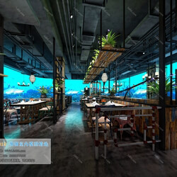 3D66 2019 Hotel & Teahouse & Cafe Industrial style H032 