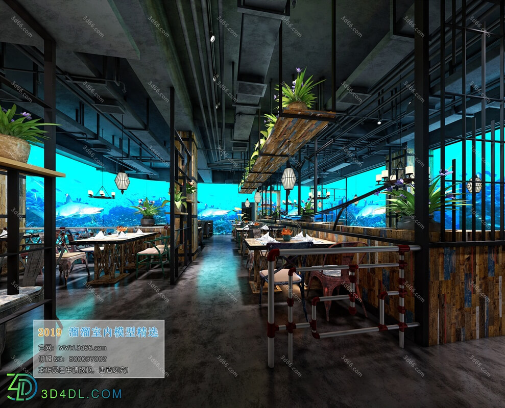 3D66 2019 Hotel & Teahouse & Cafe Industrial style H032